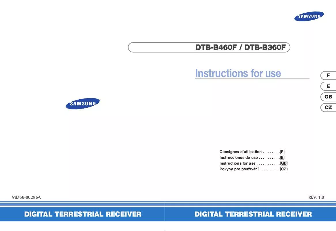 Mode d'emploi SAMSUNG DTB-B360