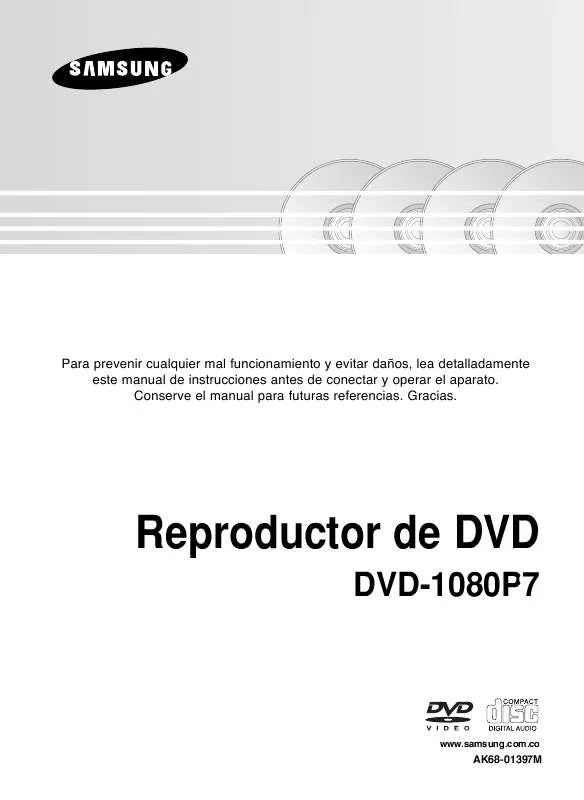 Mode d'emploi SAMSUNG DVD-1080P7