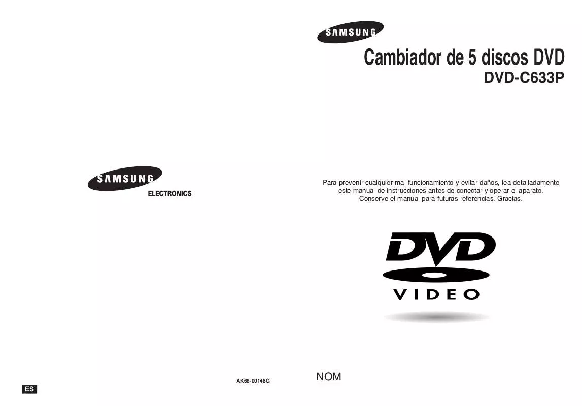 Mode d'emploi SAMSUNG DVD-C633P