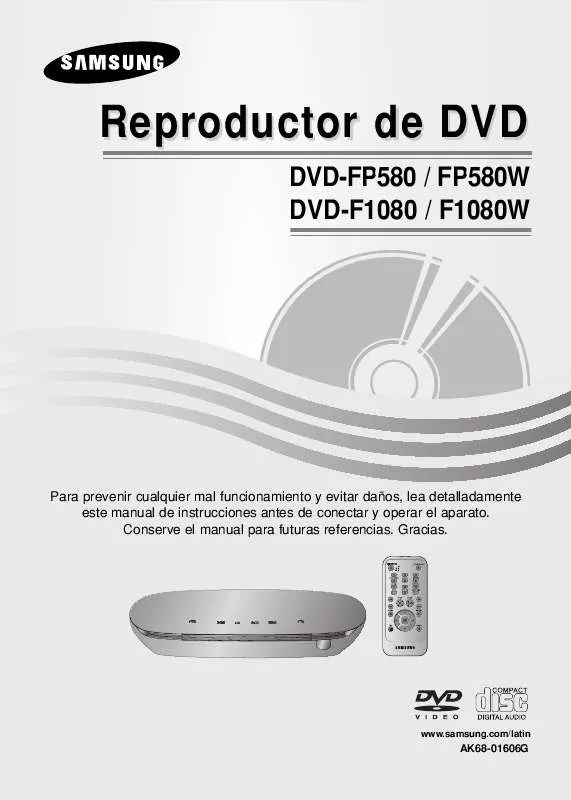 Mode d'emploi SAMSUNG DVD-F1080