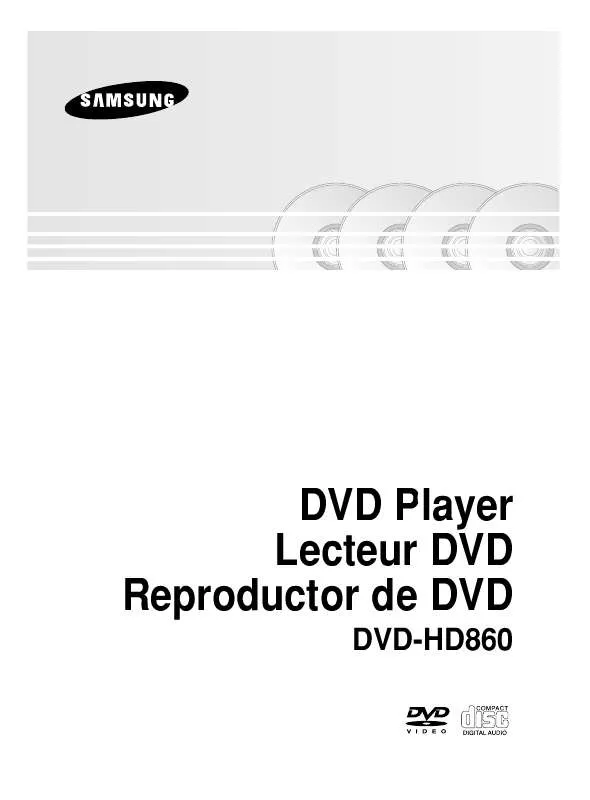 Mode d'emploi SAMSUNG DVD-HD860