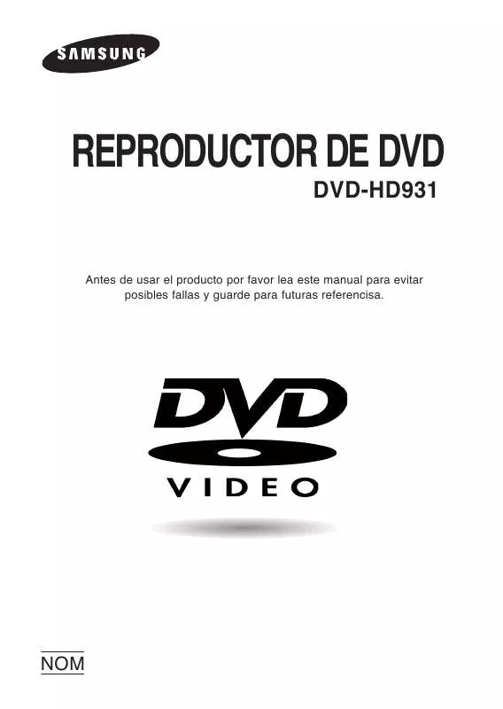 Mode d'emploi SAMSUNG DVD-HD931