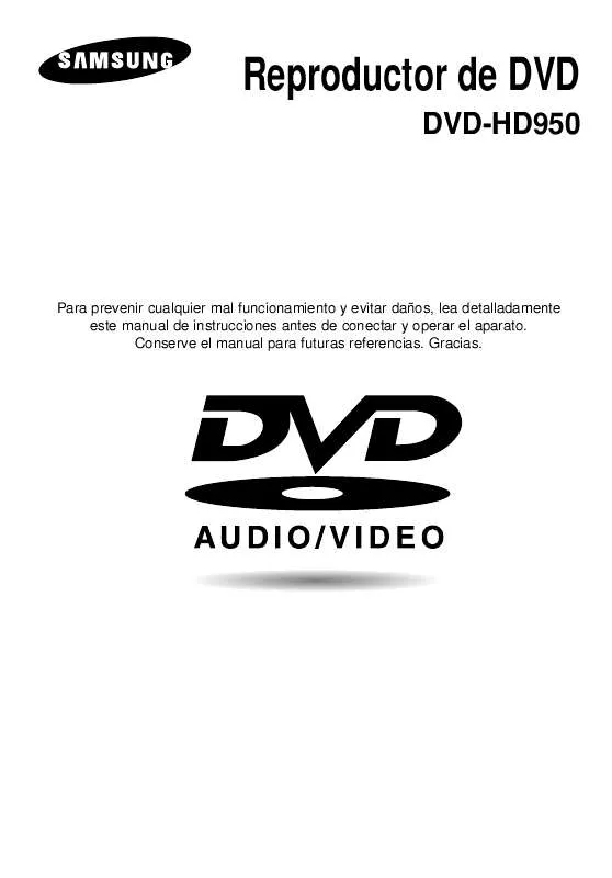 Mode d'emploi SAMSUNG DVD-HD950