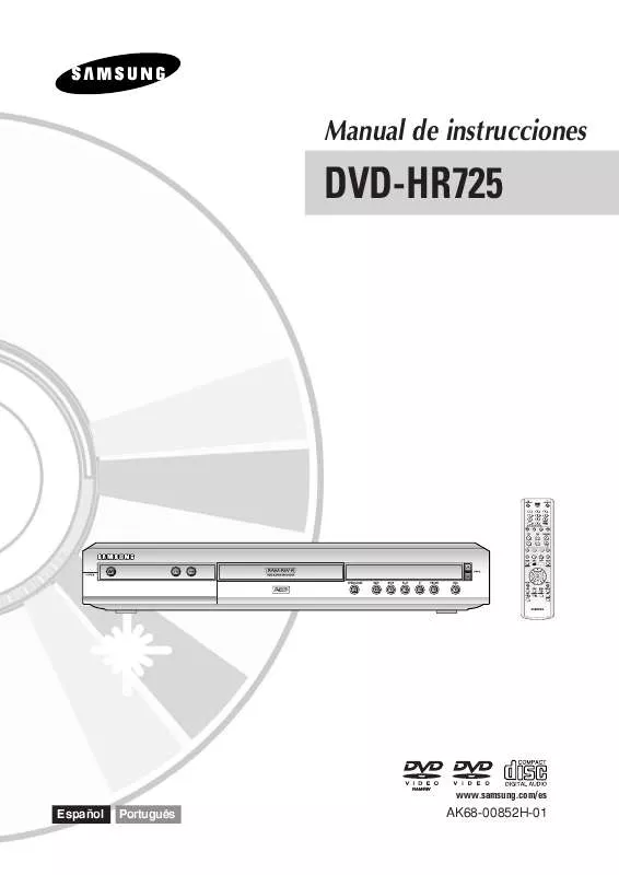 Mode d'emploi SAMSUNG DVD-HR725