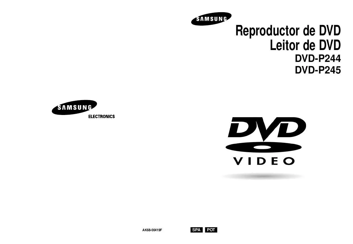 Mode d'emploi SAMSUNG DVD-P244