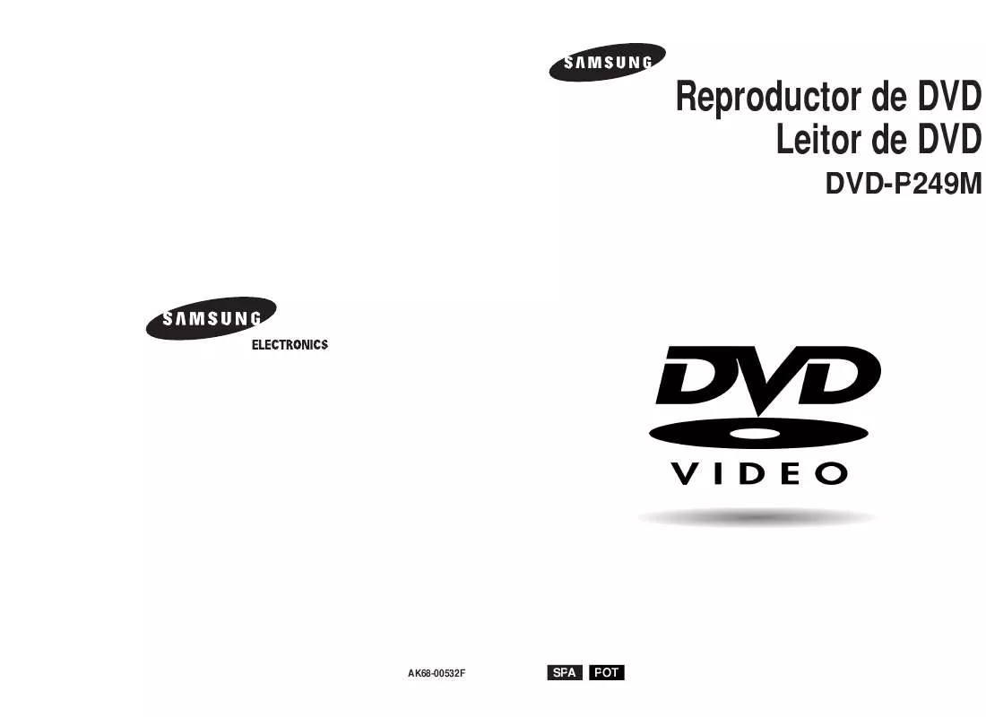 Mode d'emploi SAMSUNG DVD-P249M