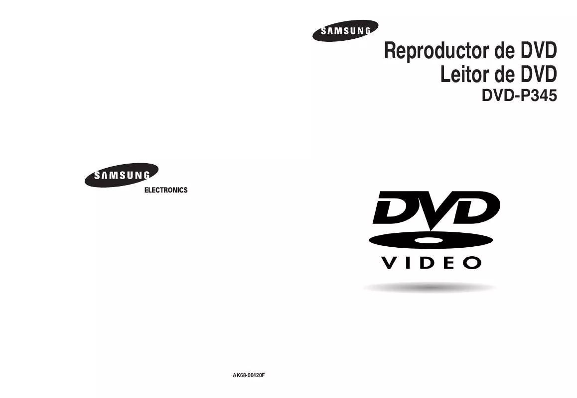 Mode d'emploi SAMSUNG DVD-P345