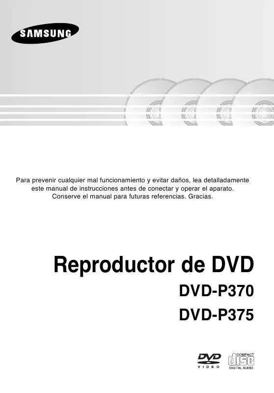 Mode d'emploi SAMSUNG DVD-P375