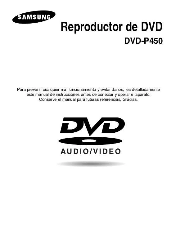 Mode d'emploi SAMSUNG DVD-P450