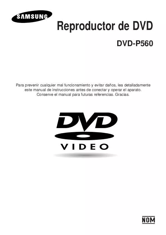 Mode d'emploi SAMSUNG DVD-P560