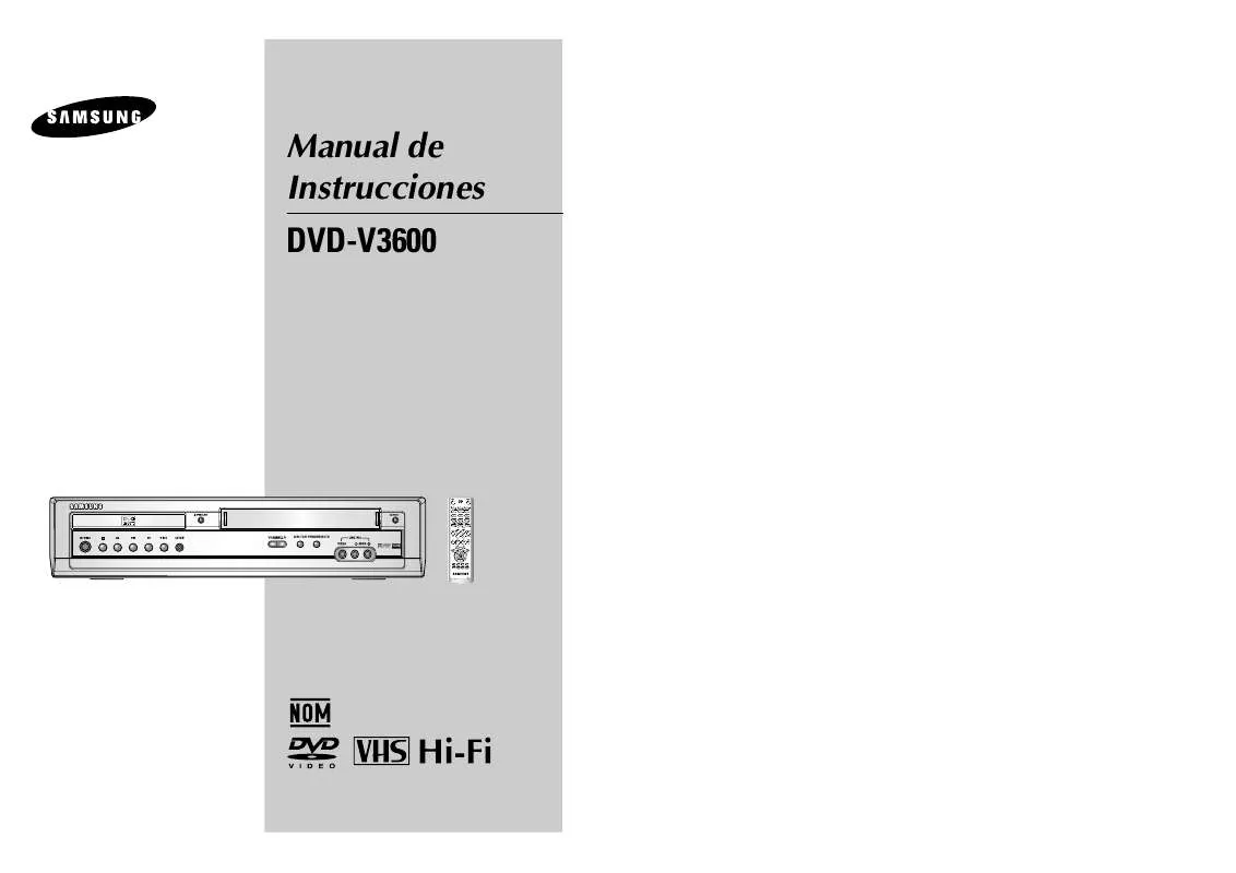 Mode d'emploi SAMSUNG DVD-V3600