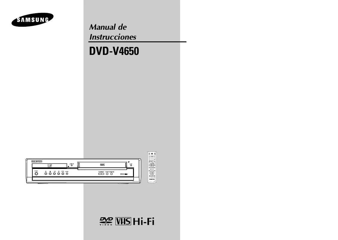 Mode d'emploi SAMSUNG DVD-V4650