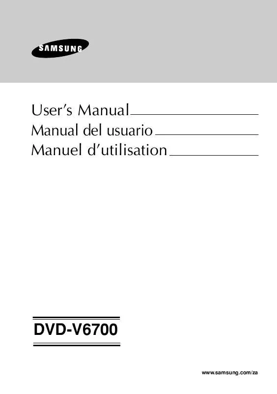 Mode d'emploi SAMSUNG DVD-V6700