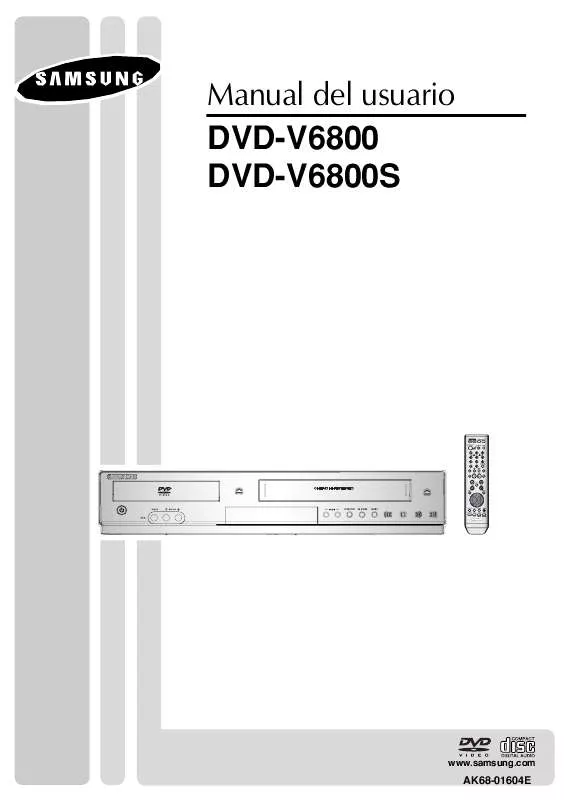 Mode d'emploi SAMSUNG DVD-V6800