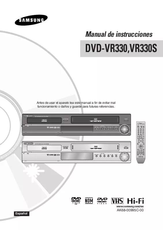 Mode d'emploi SAMSUNG DVD-VR330S