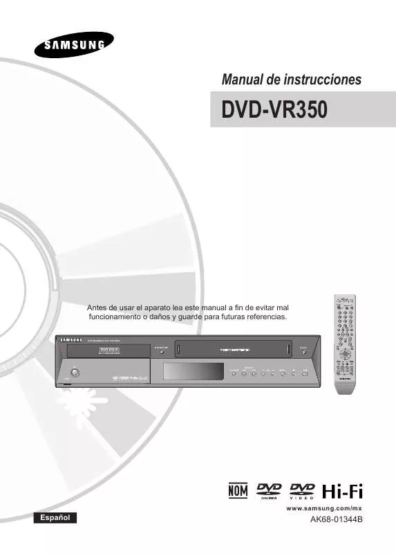 Mode d'emploi SAMSUNG DVD-VR350