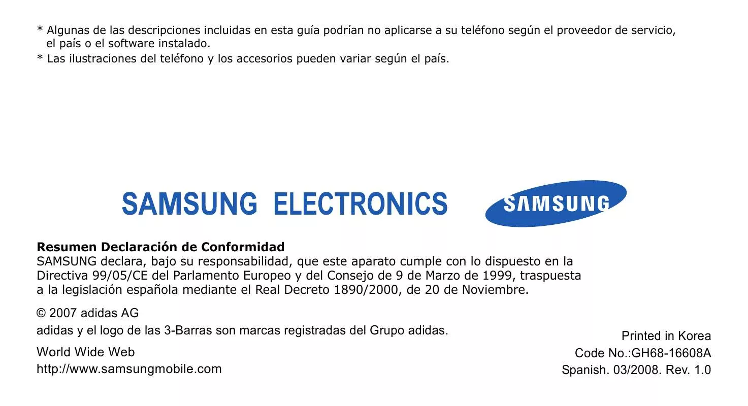 Mode d'emploi SAMSUNG F110