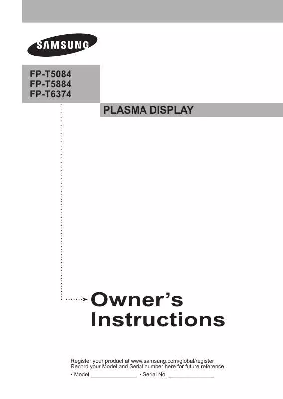 Mode d'emploi SAMSUNG FP-T5884