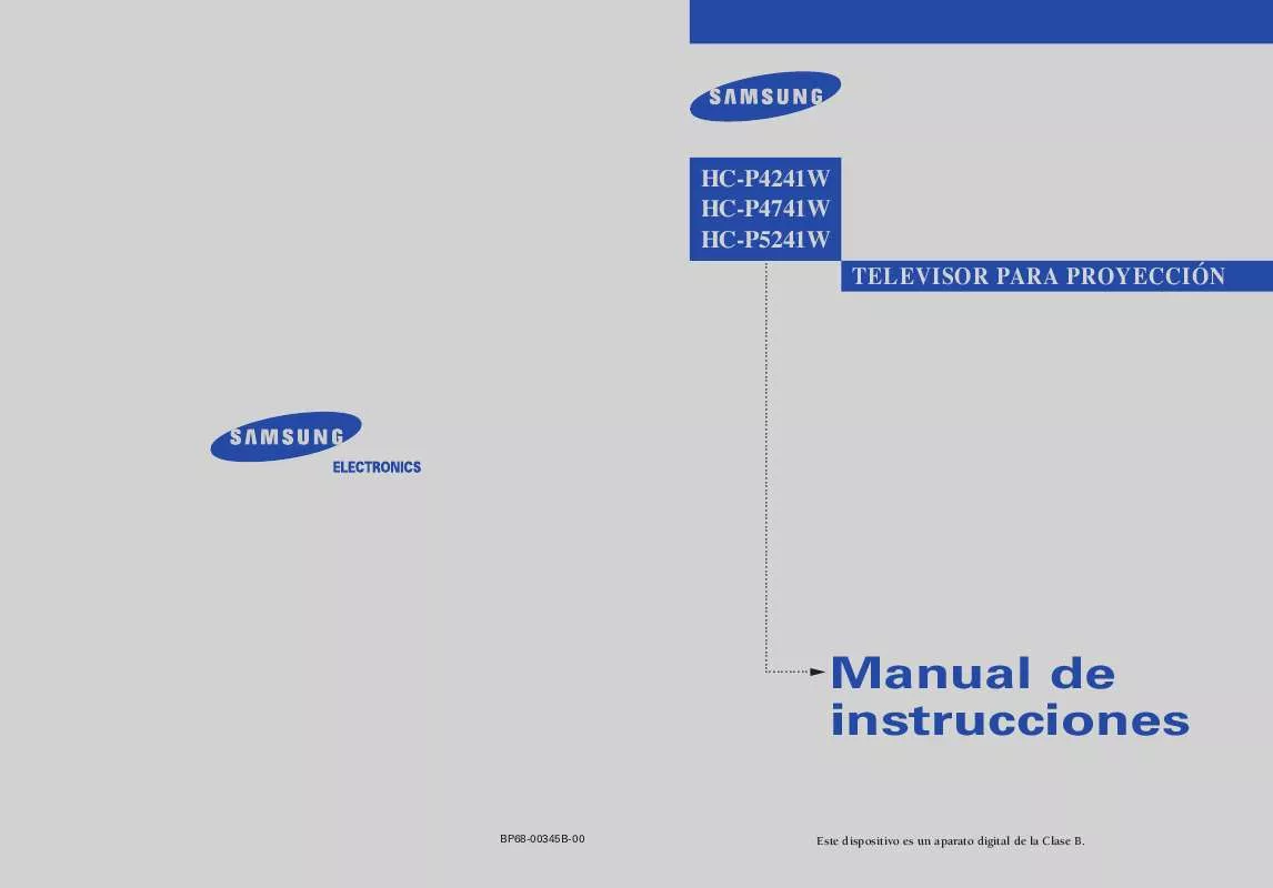 Mode d'emploi SAMSUNG HC-P4241W