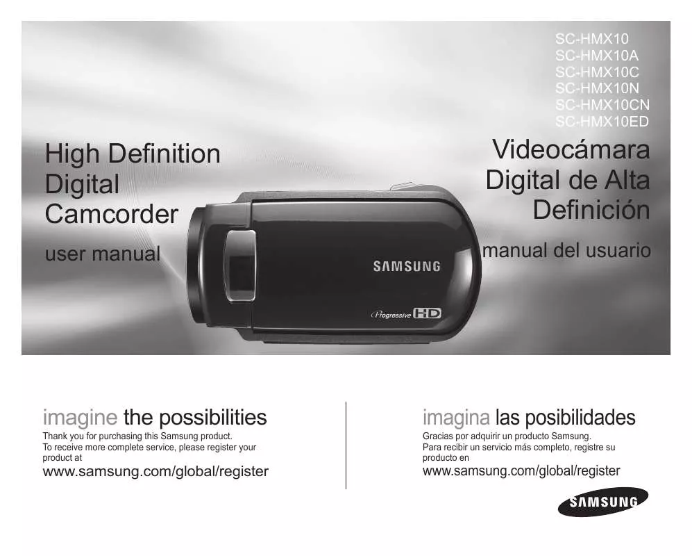 Mode d'emploi SAMSUNG HMX-10A