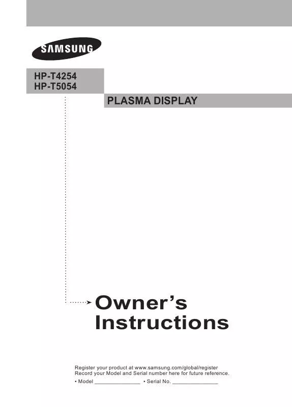 Mode d'emploi SAMSUNG HP-T4254