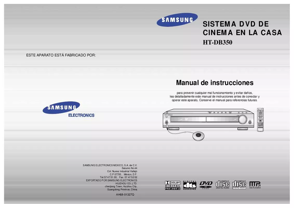 Mode d'emploi SAMSUNG HT-DB350