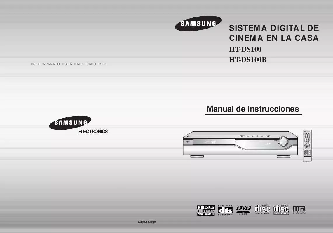 Mode d'emploi SAMSUNG HT-DS100