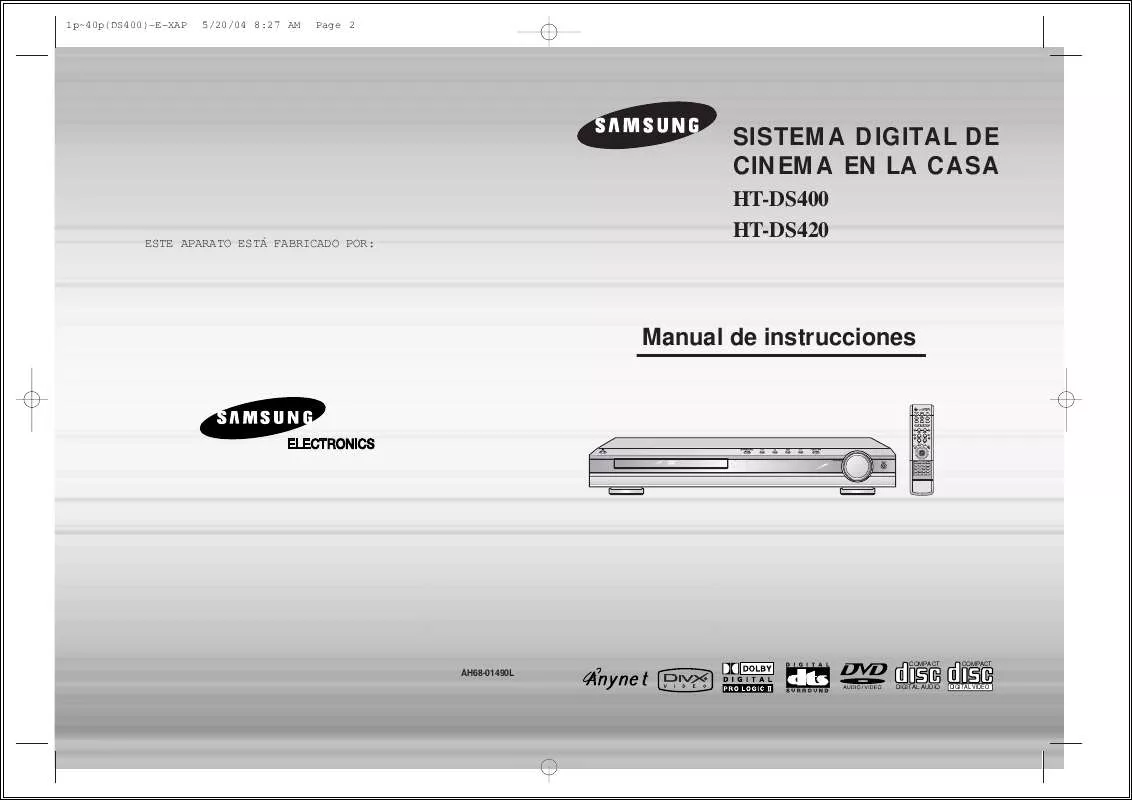 Mode d'emploi SAMSUNG HT-DS400