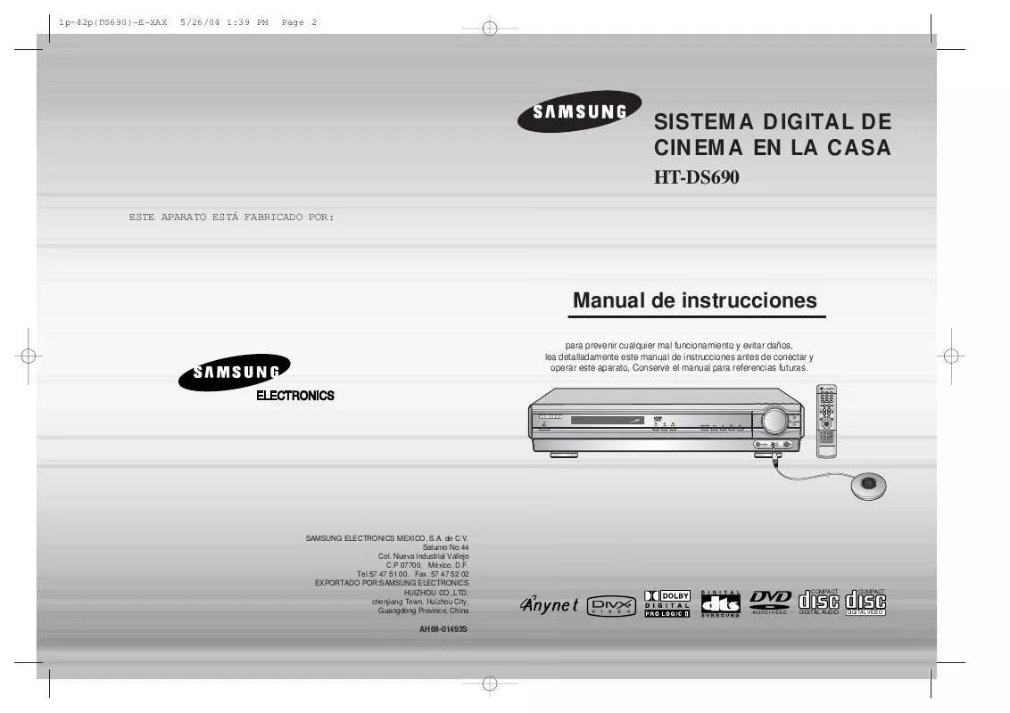 Mode d'emploi SAMSUNG HT-DS690