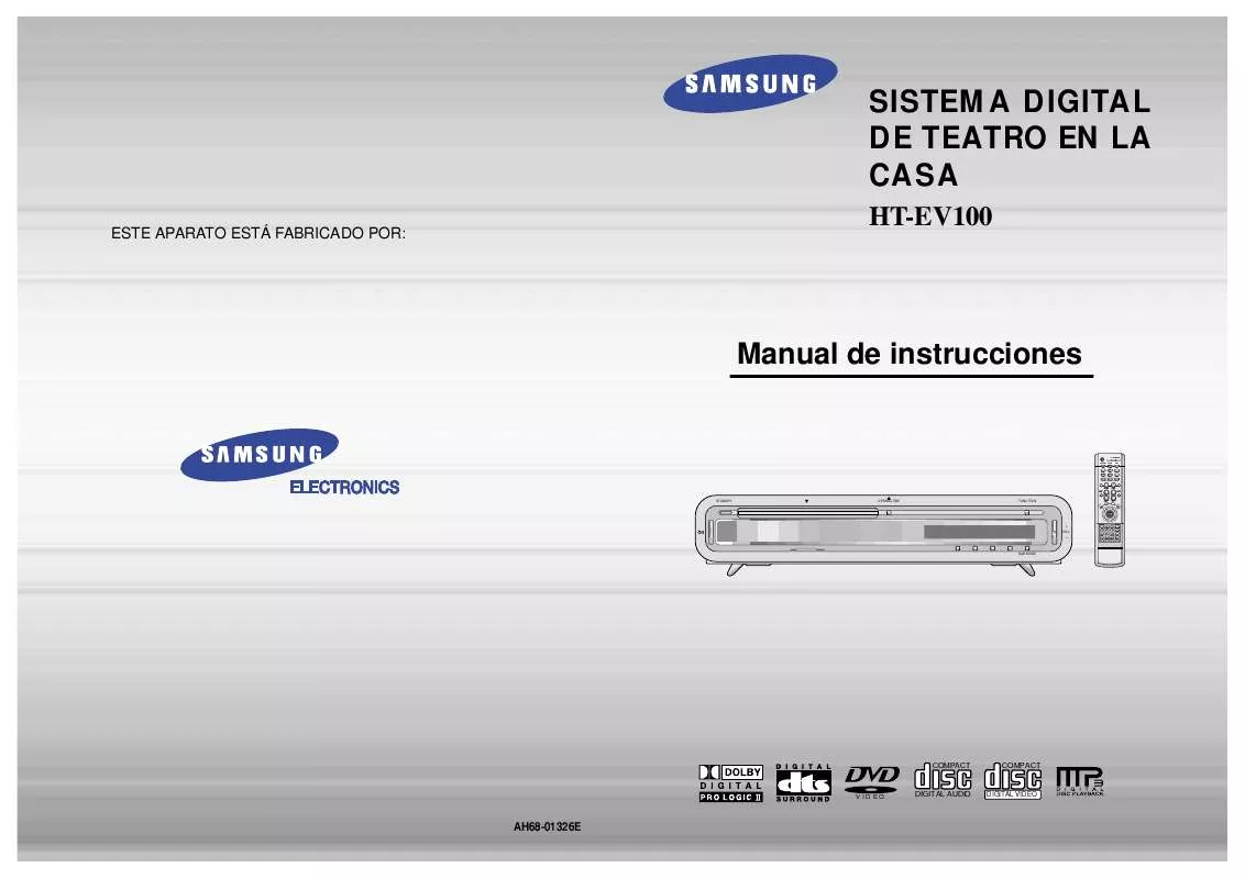 Mode d'emploi SAMSUNG HT-EV100