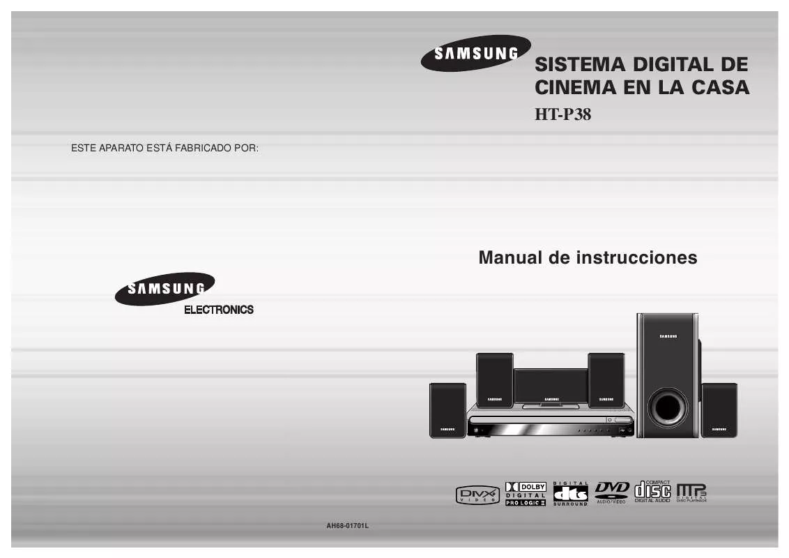 Mode d'emploi SAMSUNG HT-P38