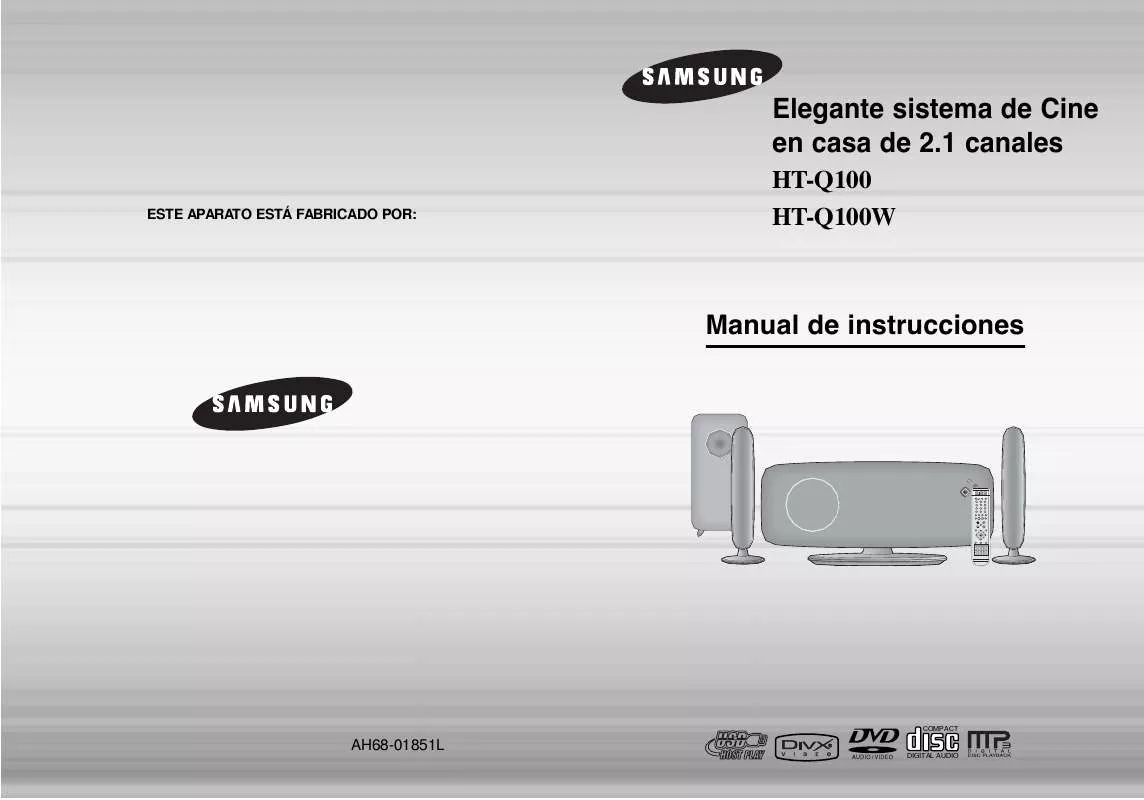 Mode d'emploi SAMSUNG HT-Q100