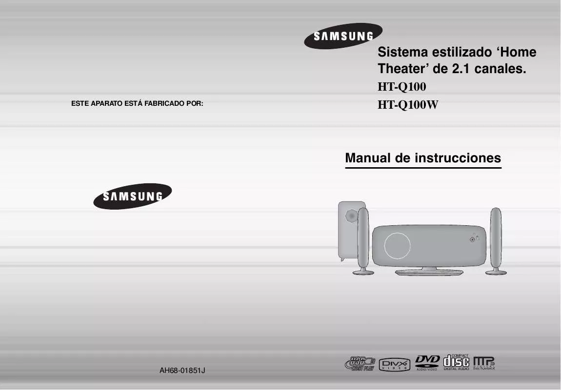 Mode d'emploi SAMSUNG HT-Q100T