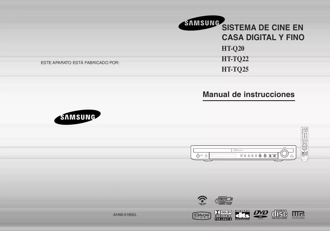 Mode d'emploi SAMSUNG HT-TQ25