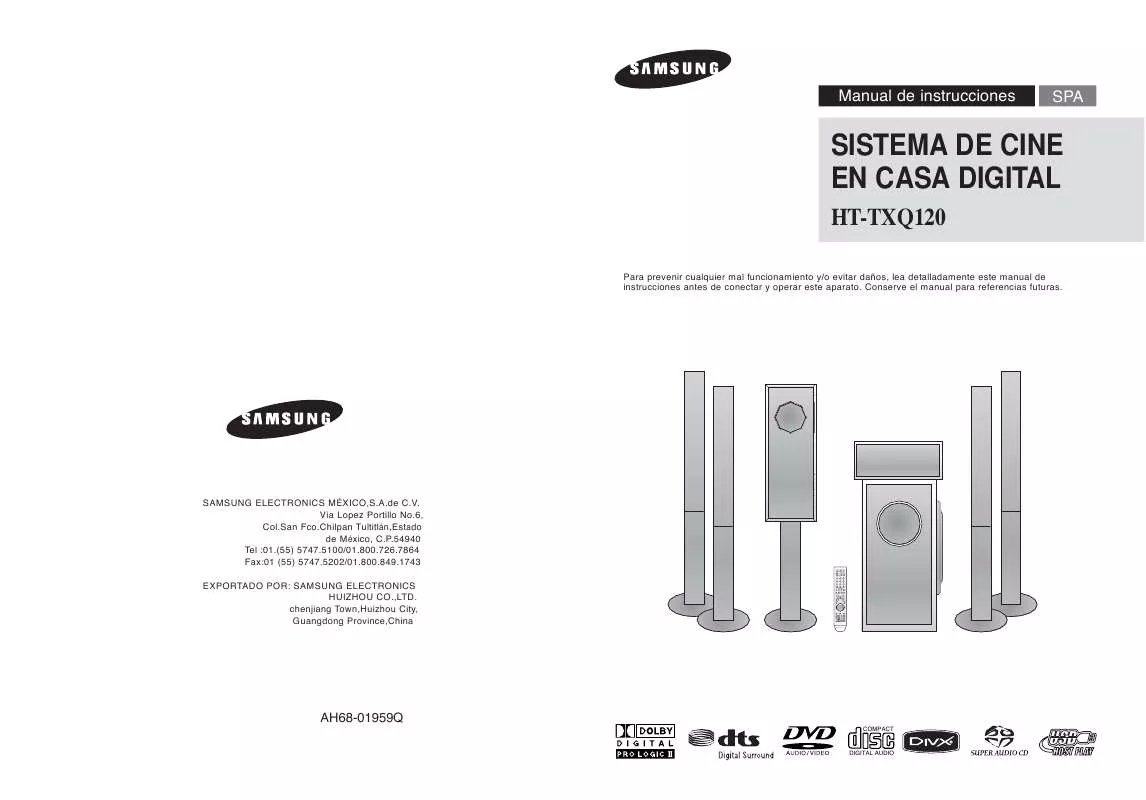 Mode d'emploi SAMSUNG HT-TXQ120