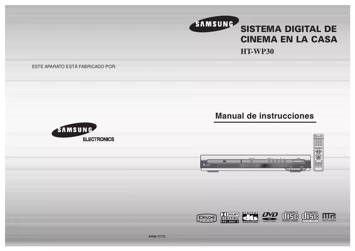 Mode d'emploi SAMSUNG HT-WP30