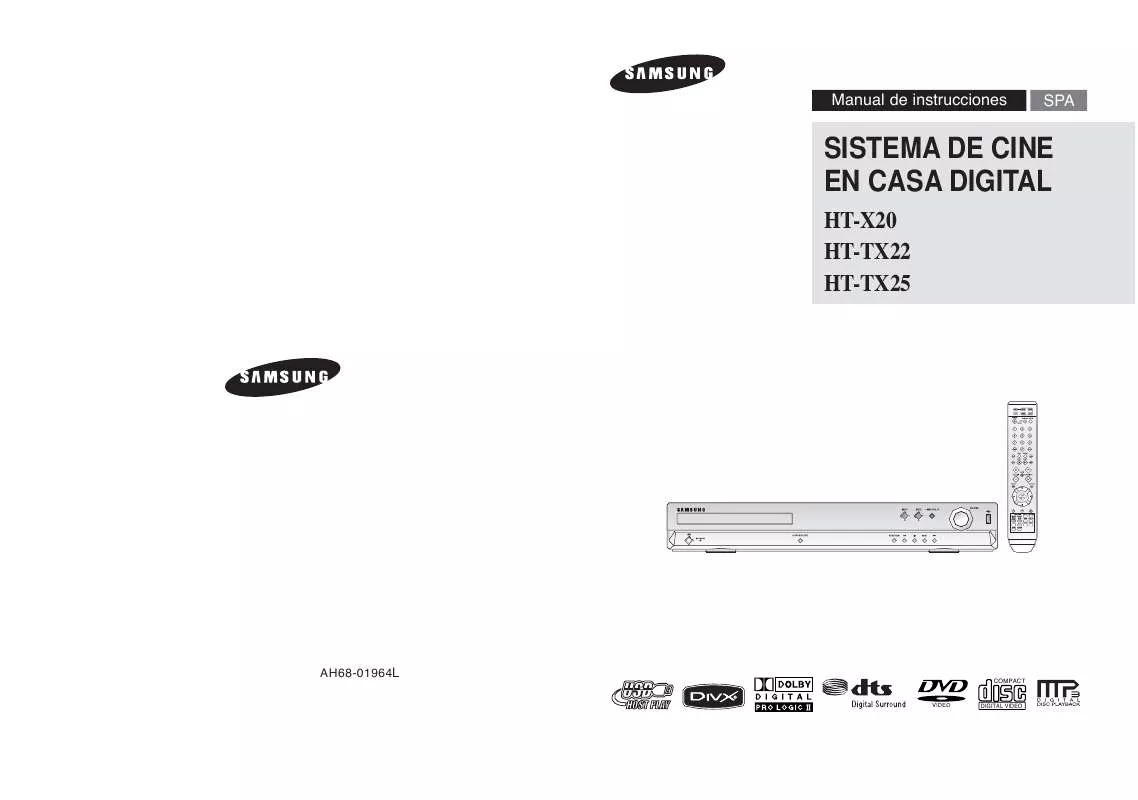 Mode d'emploi SAMSUNG HT-X20