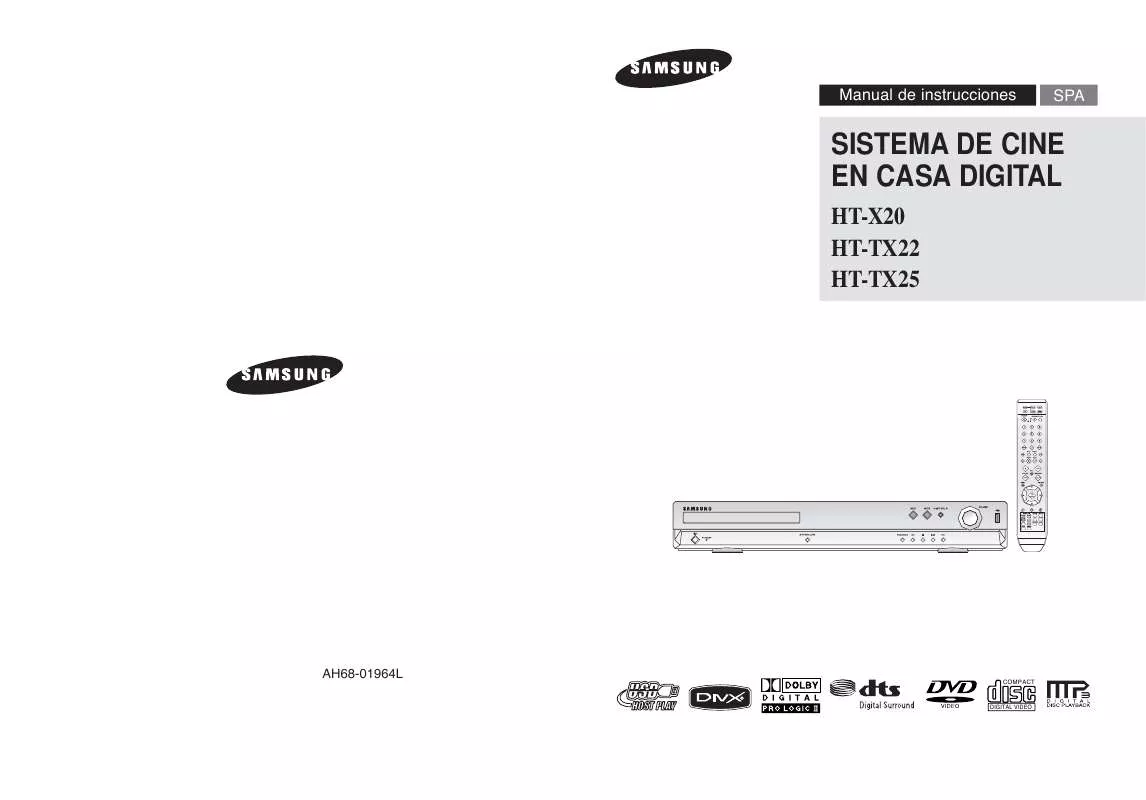 Mode d'emploi SAMSUNG HT-X20T