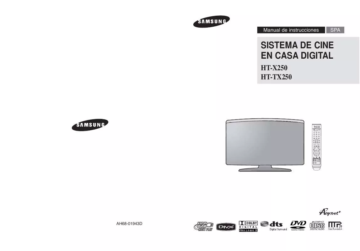 Mode d'emploi SAMSUNG HT-X250