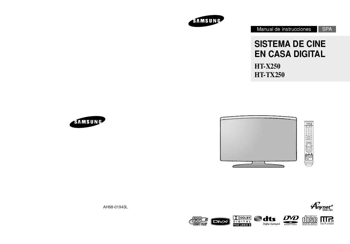 Mode d'emploi SAMSUNG HT-X250T