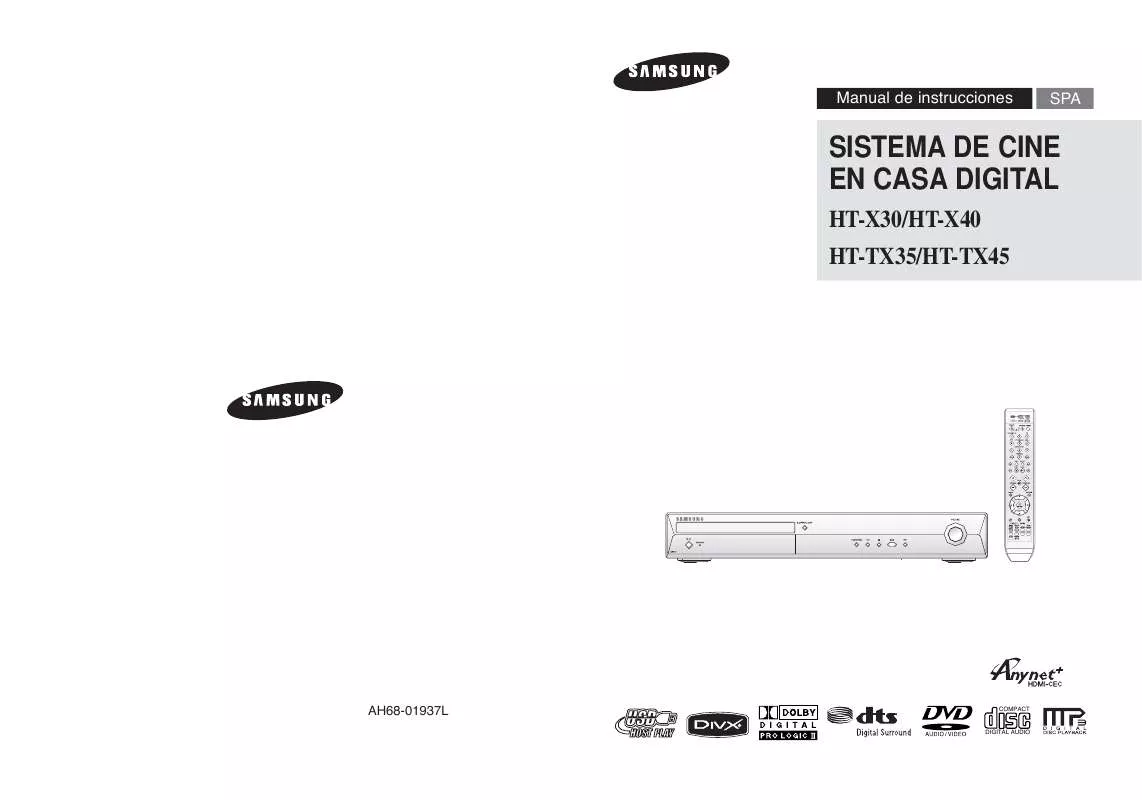 Mode d'emploi SAMSUNG HT-X40T