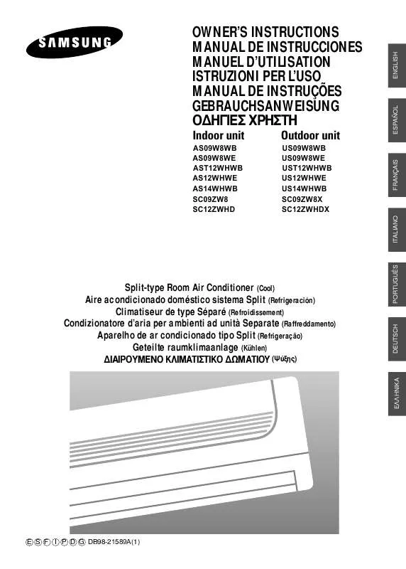 Mode d'emploi SAMSUNG IAS12WHWE/AFR