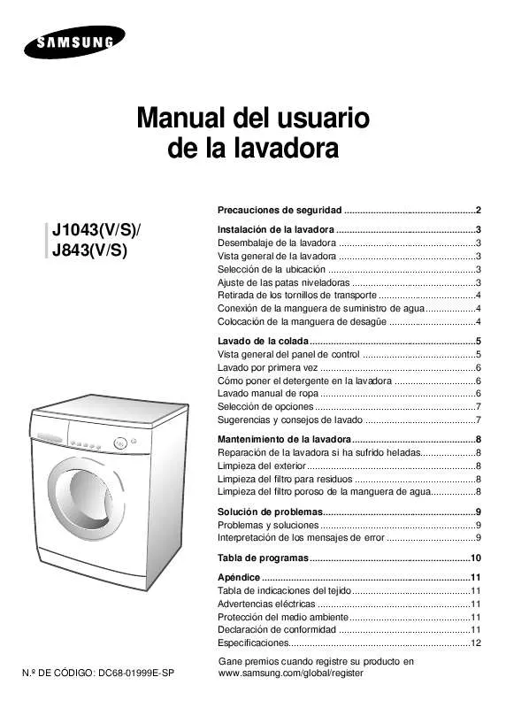 Mode d'emploi SAMSUNG J1043