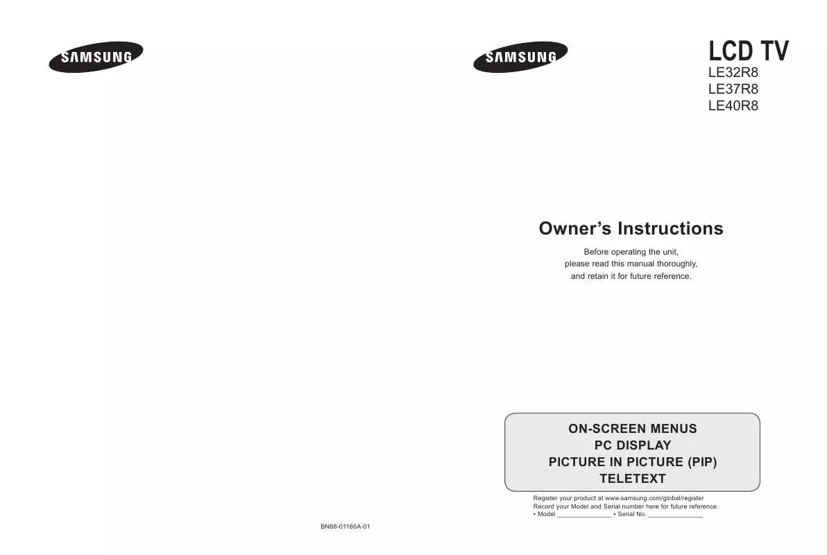 Mode d'emploi SAMSUNG LE-32R81W