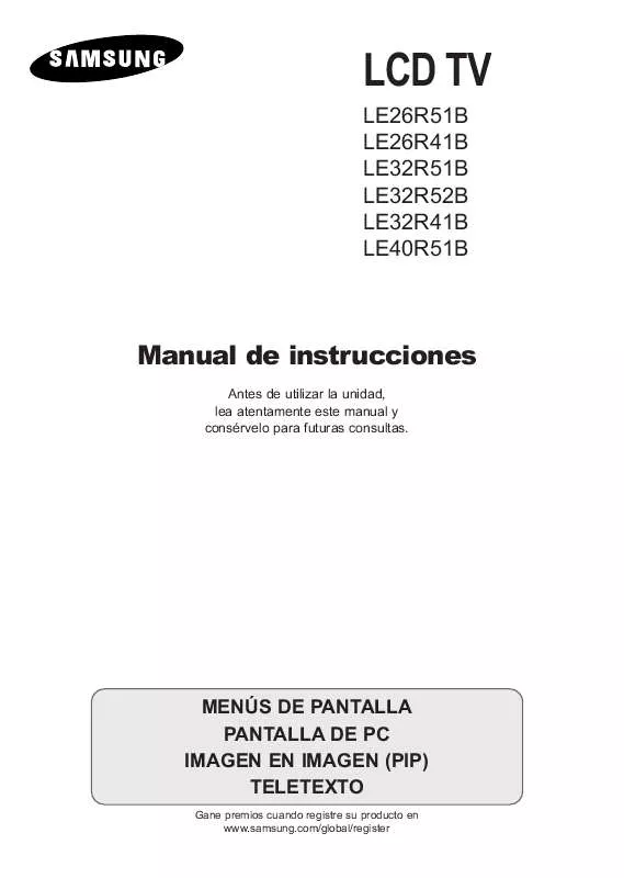 Mode d'emploi SAMSUNG LE26R51BH