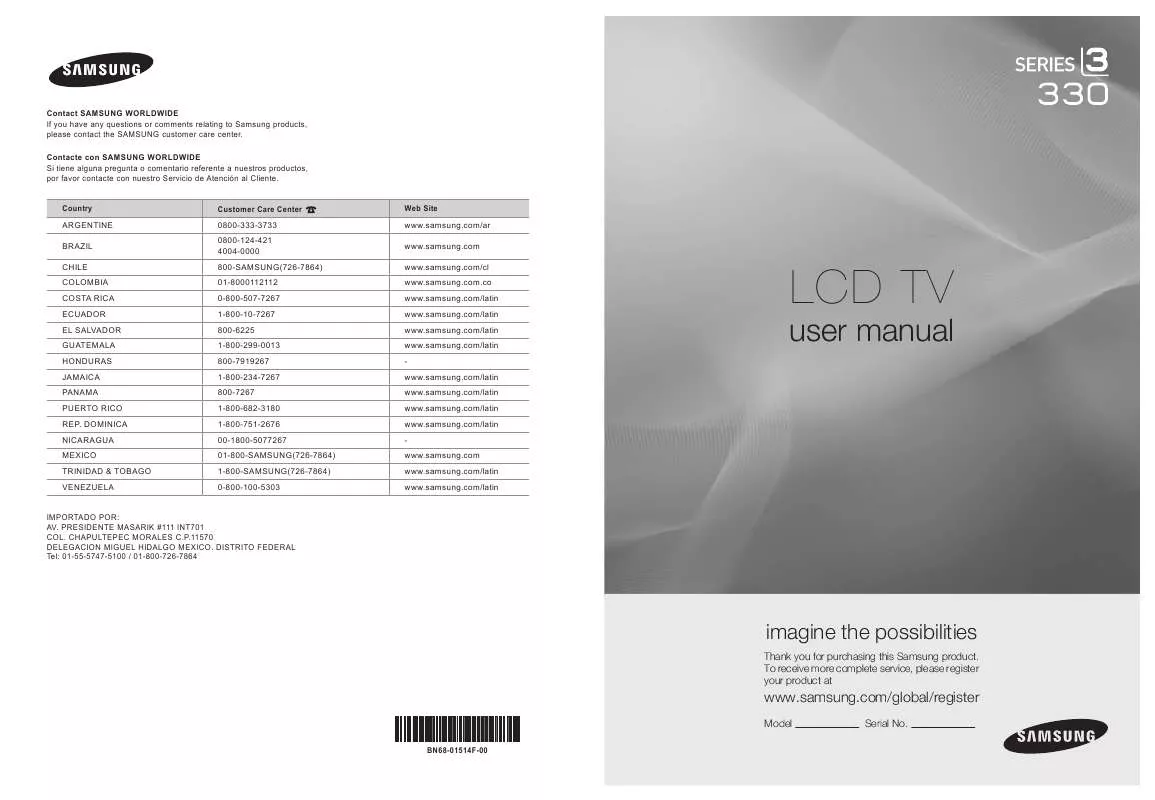 Mode d'emploi SAMSUNG LN26A330