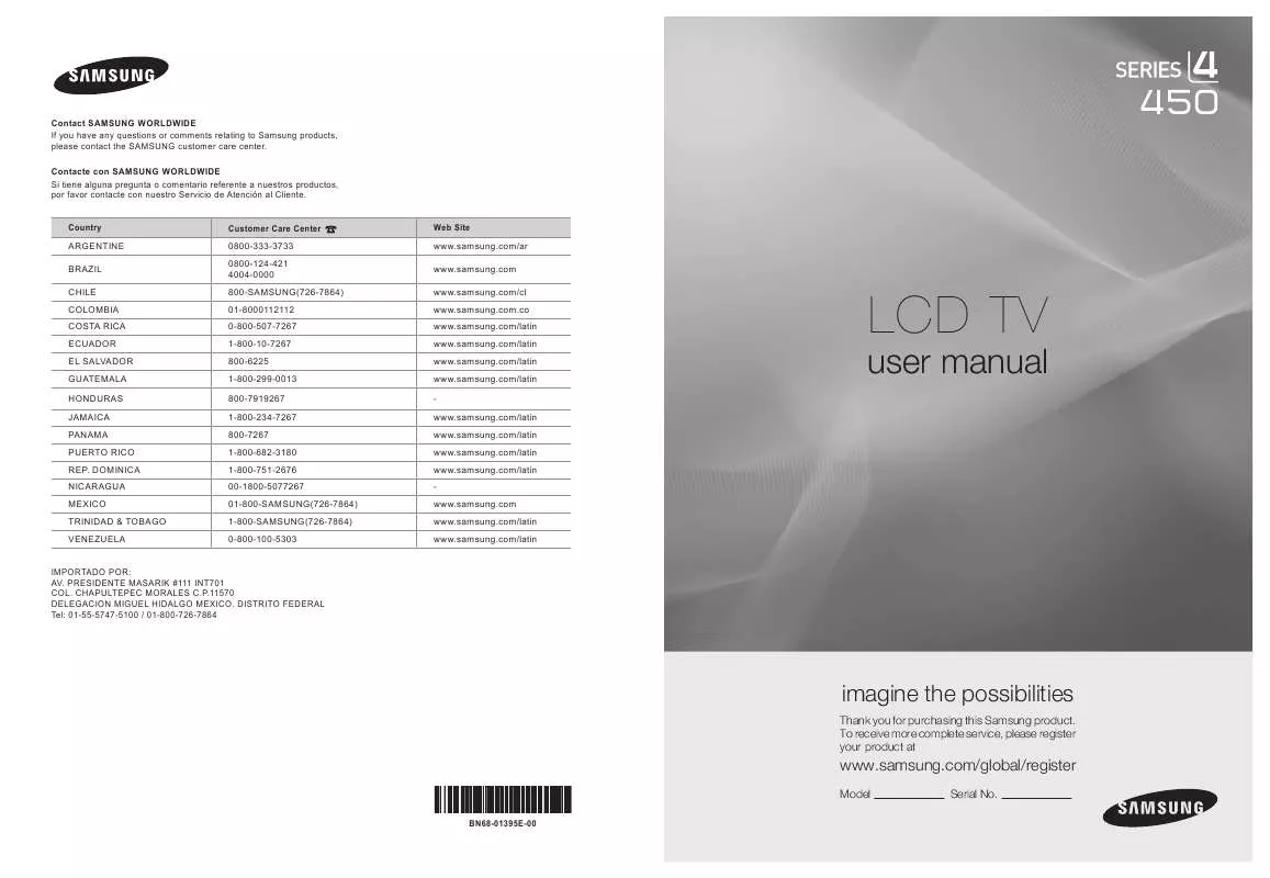 Mode d'emploi SAMSUNG LN32A450C1