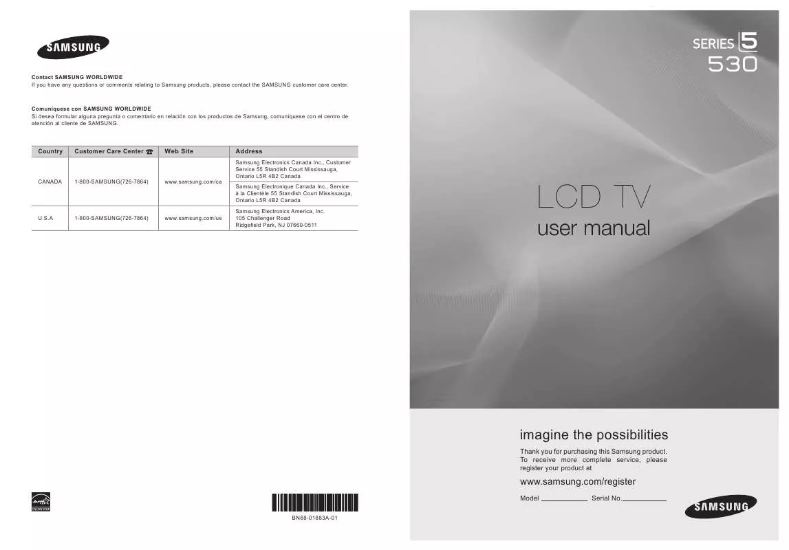 Mode d'emploi SAMSUNG LN40B530