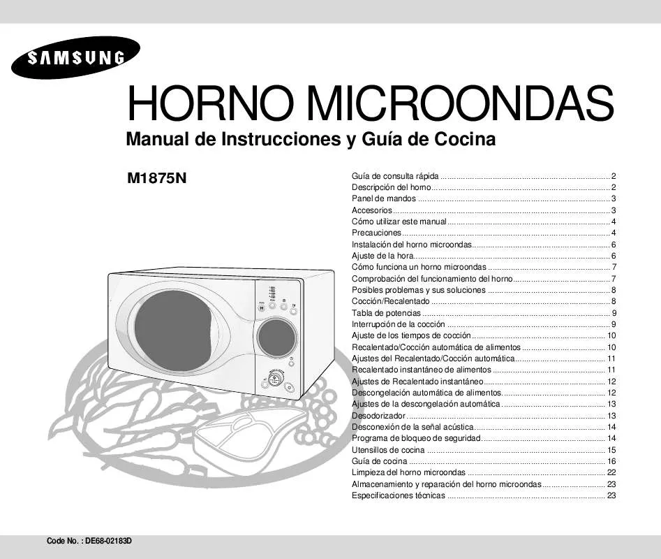 Mode d'emploi SAMSUNG M1875N