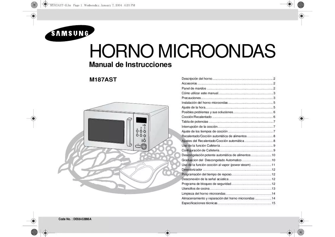 Mode d'emploi SAMSUNG M187AST